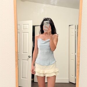 Light Blue Satin Camisole